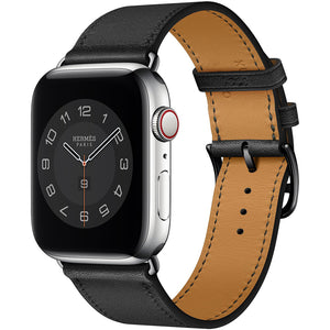 Black  - Leather Band for Apple Watch