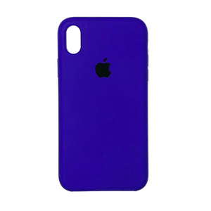 Coque en silicone pour iPhone XR - Violet ~ Bleu