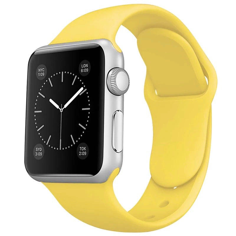 Jaune - Bracelet en silicone pour Apple Watch