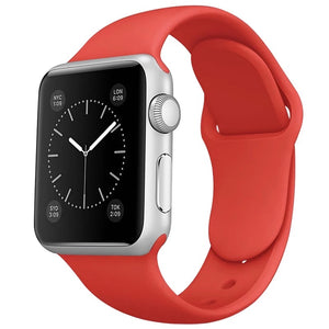 Rouge - Bracelet en silicone pour Apple Watch