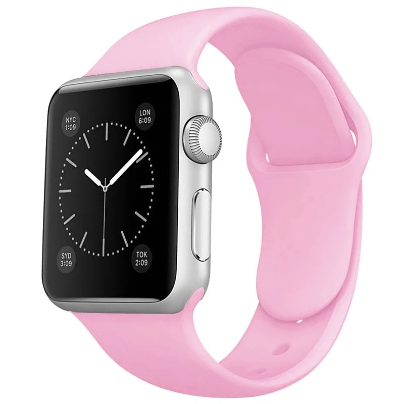 Rose - Bracelet en silicone pour Apple Watch