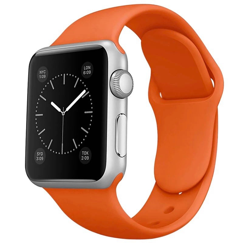 Orange - Bracelet en silicone pour Apple Watch