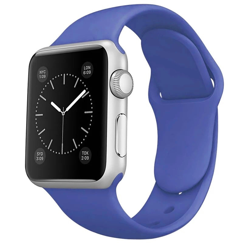 Bleu - Bracelet en silicone pour Apple Watch